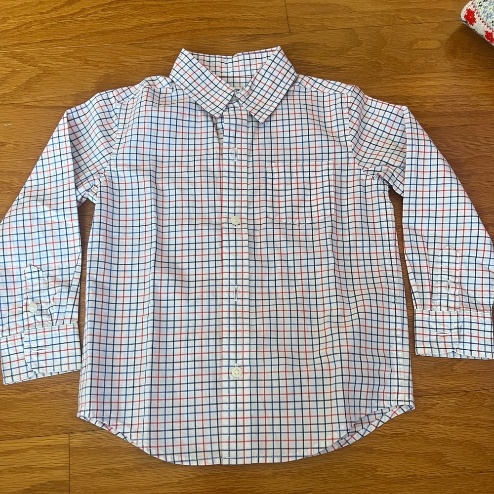 Toddler Boys Janie and Jack Long Sleeve Button Down Shirt- size 3